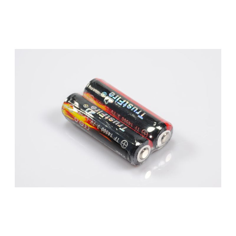 TrustFire protegido 3.7V 900mAh recarregável li-ion 14500 bateria (1 par)