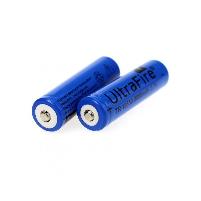 Ultrafire tr 3000mAh 3.7V 18650 bateria recarregável li-ion (1 par)