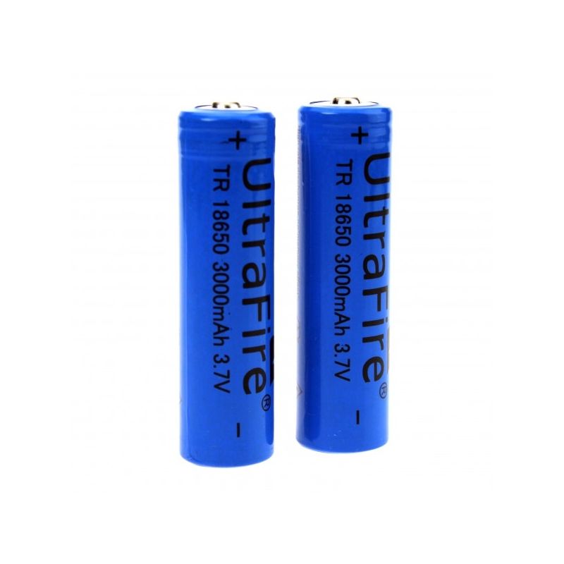 Ultrafire tr 3000mAh 3.7V 18650 bateria recarregável li-ion (1 par)