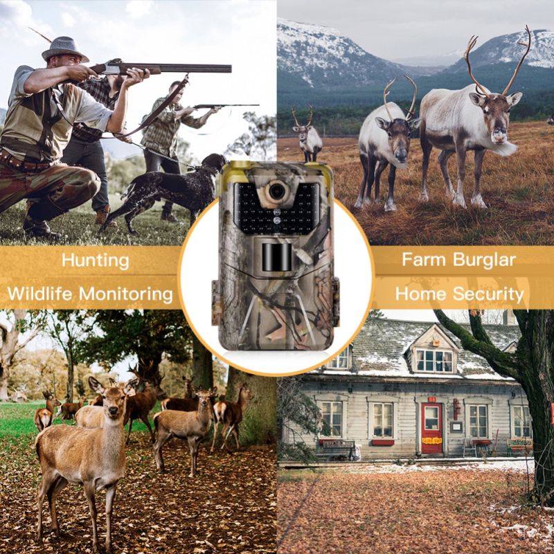 HC-900A 36MP 2.7K Trail Camera 940NM Invisible Infrared Hunting Cameras Câmera Sem Fio Visão Noturna Vigilância da Vida Selvagem