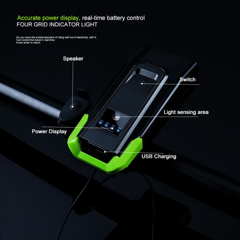 Luzes de bicicleta 2x T6 2400 lumens USB recarregável bicicleta luz front