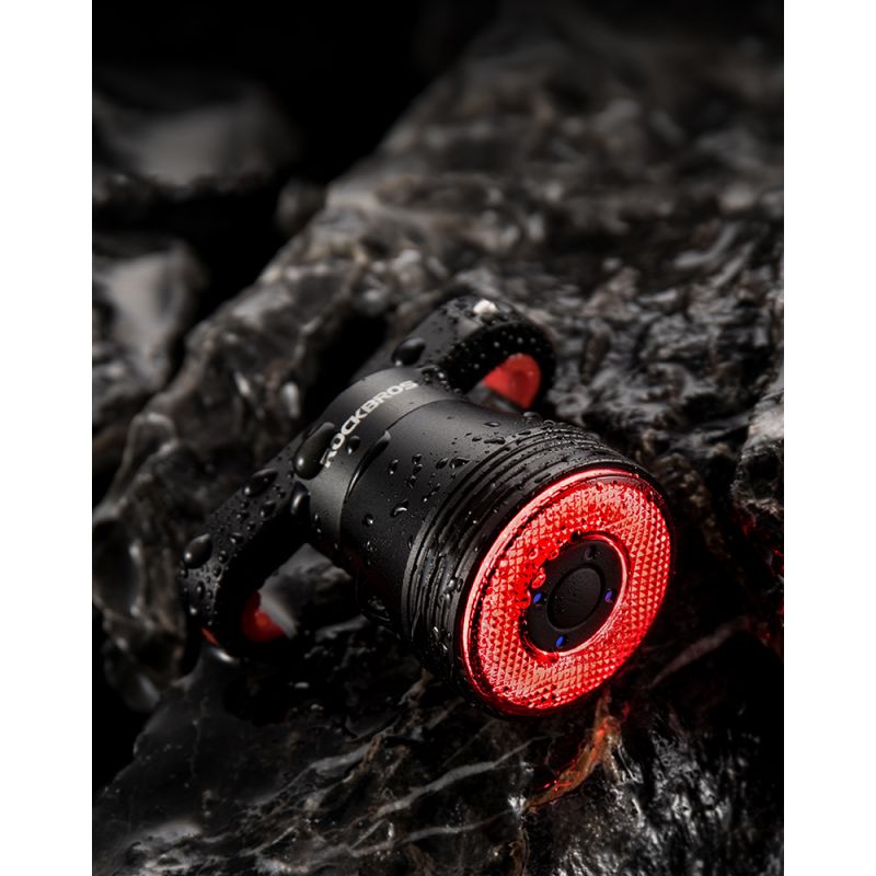 ROCKBROS Q5 bicicleta inteligente com sensor de freio automático IPx6 à prova d'água LED carregamento ciclismo lanterna traseira para bicicleta