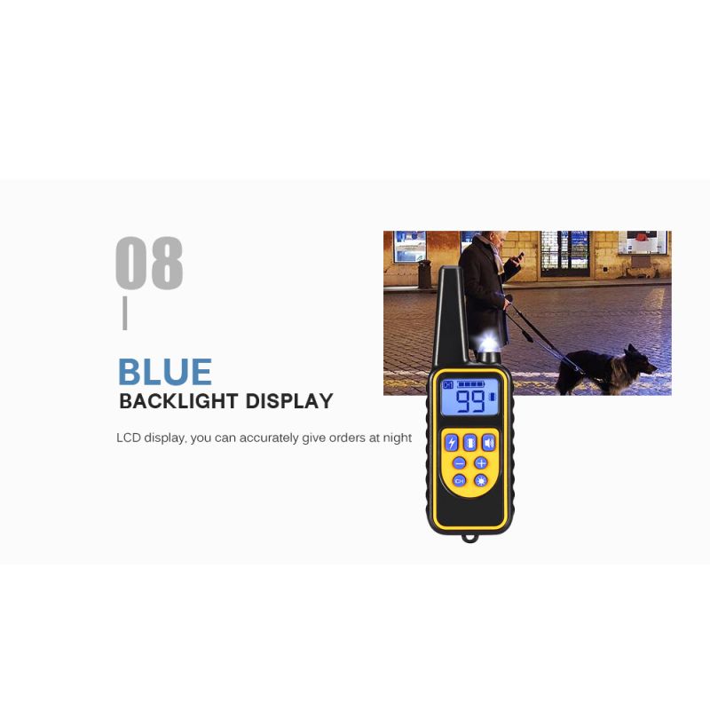 800m Cão Elétrico Treinamento Colares Pet Controle Remoto Impermeável Recarregável com Display LCD para Todos Tamanho Bark-Stop Collars