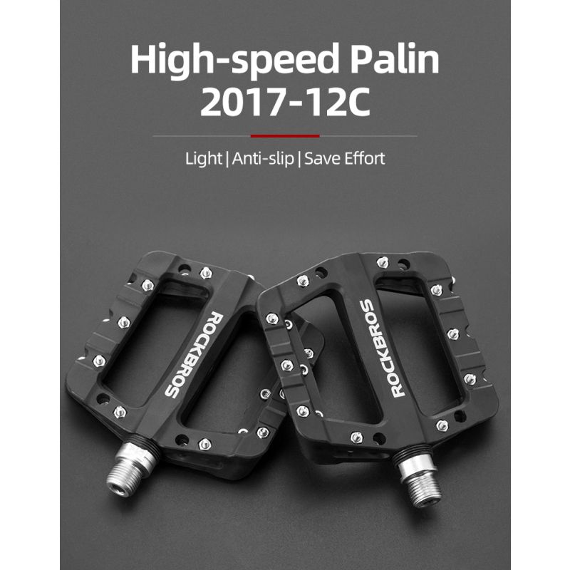 Rolamentos de vedação ultraleve ROCKBROS Pedais de bicicleta Ciclismo Nylon Estrada bmx Mtb Pedais Plataforma plana Peças de bicicleta Acessórios