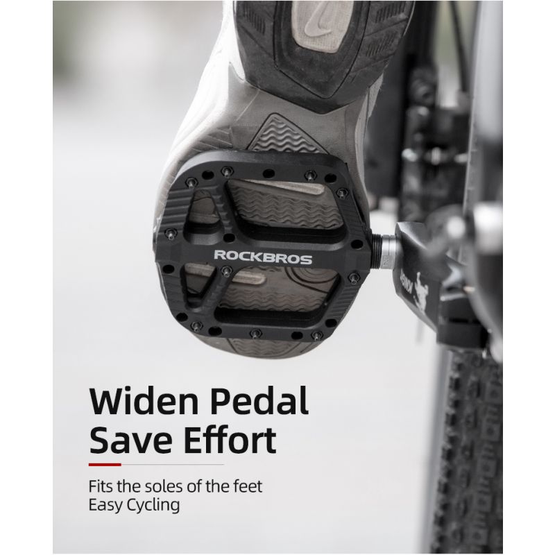 Rolamentos de vedação ultraleve ROCKBROS Pedais de bicicleta Ciclismo Nylon Estrada bmx Mtb Pedais Plataforma plana Peças de bicicleta Acessórios