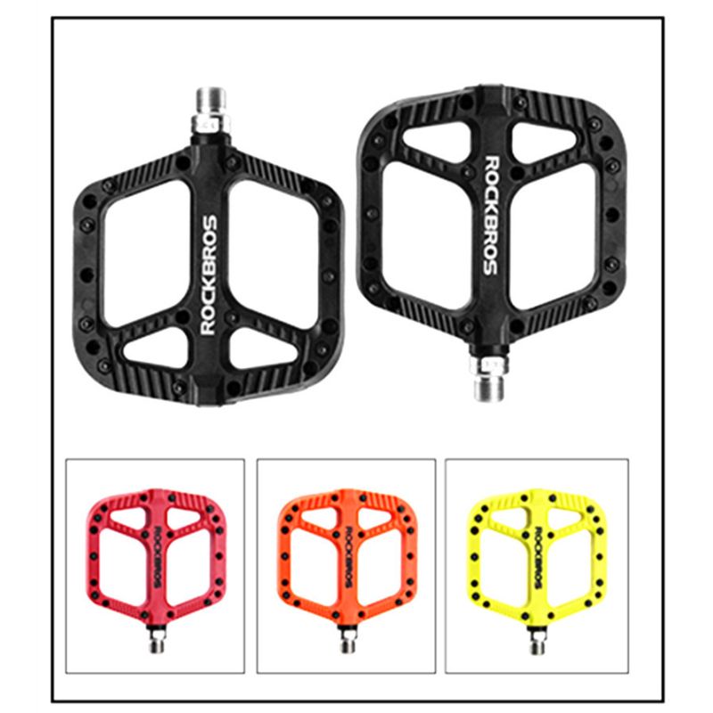 Rolamentos de vedação ultraleve ROCKBROS Pedais de bicicleta Ciclismo Nylon Estrada bmx Mtb Pedais Plataforma plana Peças de bicicleta Acessórios