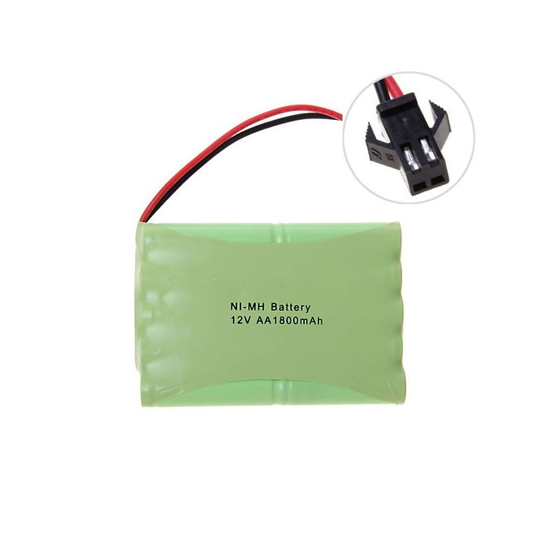 12V AA 1800mAh Ni-MH Big SM Plug Battery Eco-Friendly High-Capacity Rechargeable for Model Airplanes