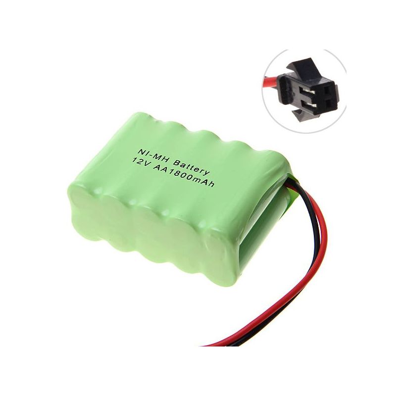 Eco-Friendly 12V AA 1800mAh Ni-MH SM Plug Rechargeable Battery Pack for Toys Gadgets High-Performance Capacity