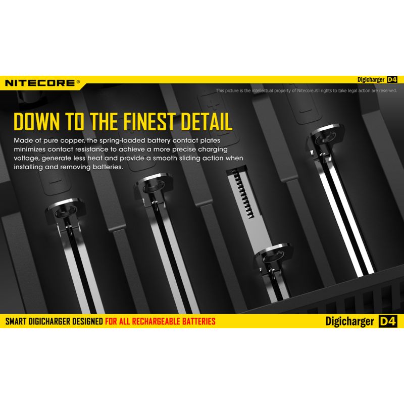 Nitecore D4 Digicharger LCD Display Bateria Nitecore Carregador Inteligente 2.0 Fit Li-ion 18650 14500 16340 26650