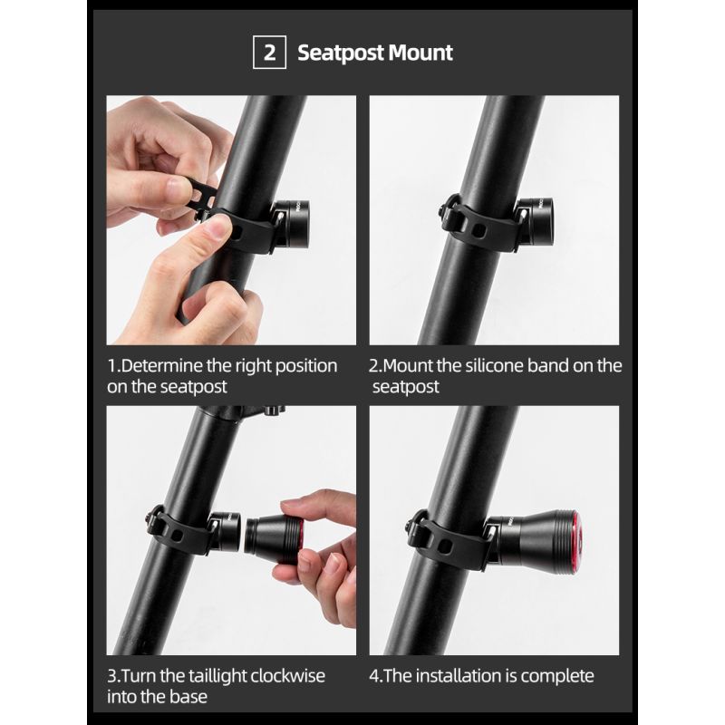 ROCKBROS Q5 bicicleta inteligente com sensor de freio automático IPx6 à prova d'água LED carregamento ciclismo lanterna traseira para bicicleta