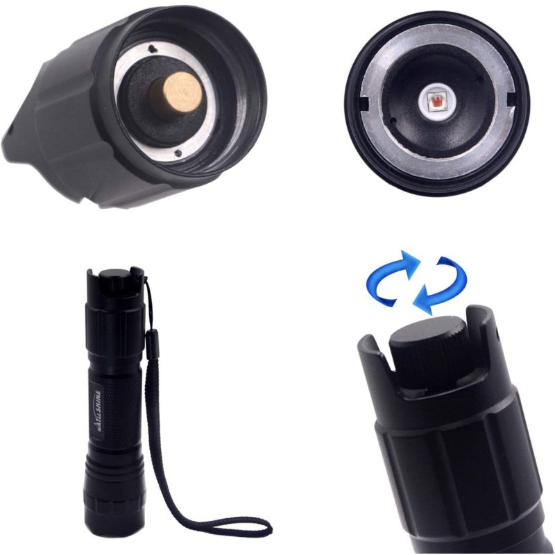 Lanterna IR LED UltraFire 940nm, luz de visão noturna infravermelha de foco ajustável, iluminador IR de caça de escurecimento contínuo para dispositivos de visão noturna