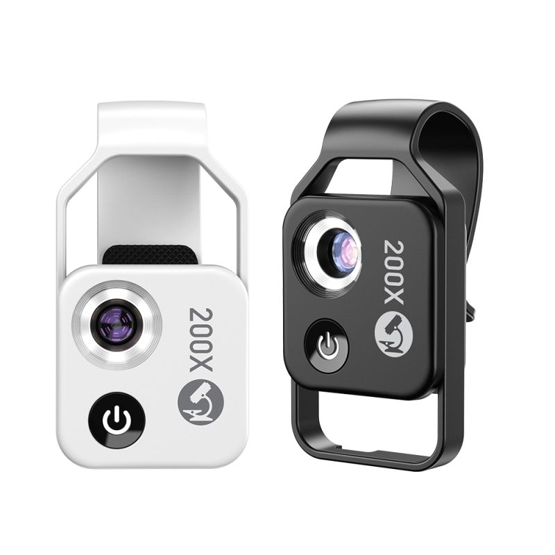 APEXEL 200X Microscope Lens with CPL Mobile LED Light for iPhone Samsung Perfect for Macro Photography