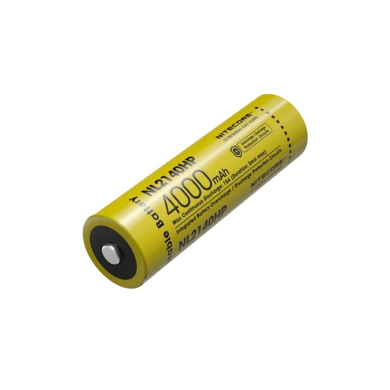Nitecore NL2140HP 4000mAH 3.6V 14.4WH 21700 Bateria recarregável de Li-ion