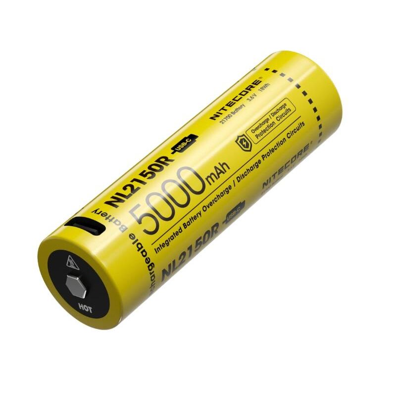 Nitecore NL2150R 5000mAH 3.6V 18WH 21700 USB-C Li-ion bateria recarregável