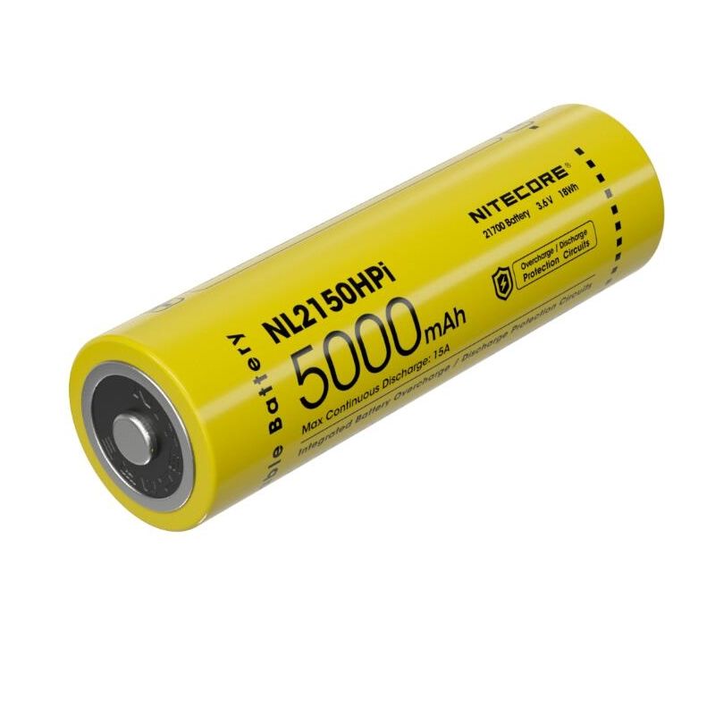 Nitecore NL2150HPI 5000mAH 3.6V 18WH 21700 Li-ion bateria recarregável