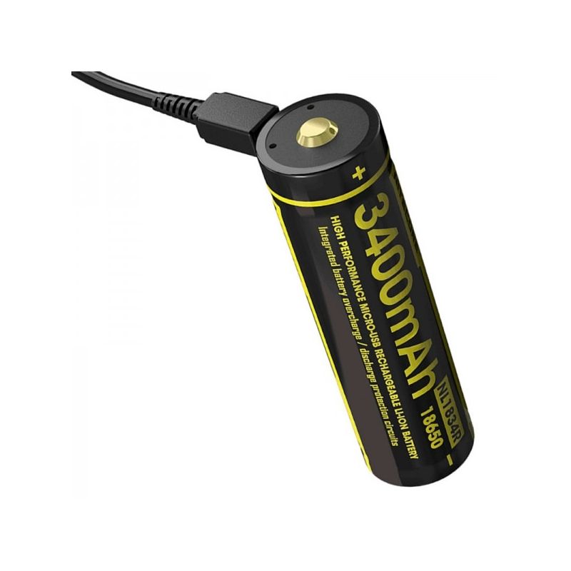 Nitecore NL1834R 3.6V Alto desempenho Micro-USB 18650 bateria recarregável