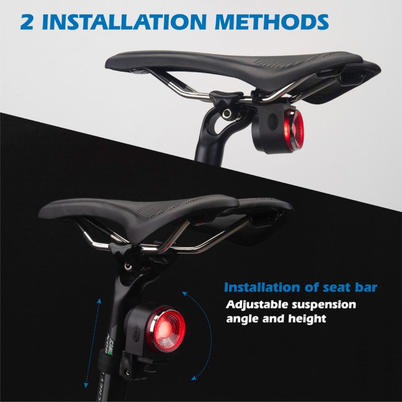 ANTUSI A8 Bicicleta de estrada anti-roubo, trava de alarme, freio automático, ciclismo, luz traseira, controle remoto, luz traseira, bicicleta, MTB, sem fio, campainha