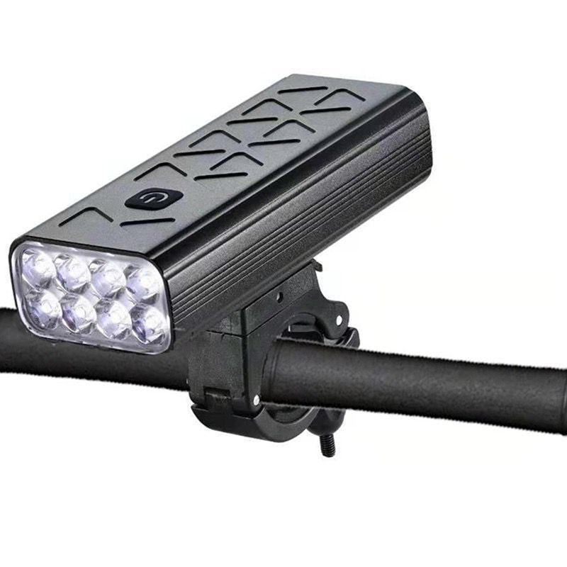 Luzes para bicicleta NiteBeam BR08 8LED 10000 lumens Usb recarregável para bicicleta dianteira