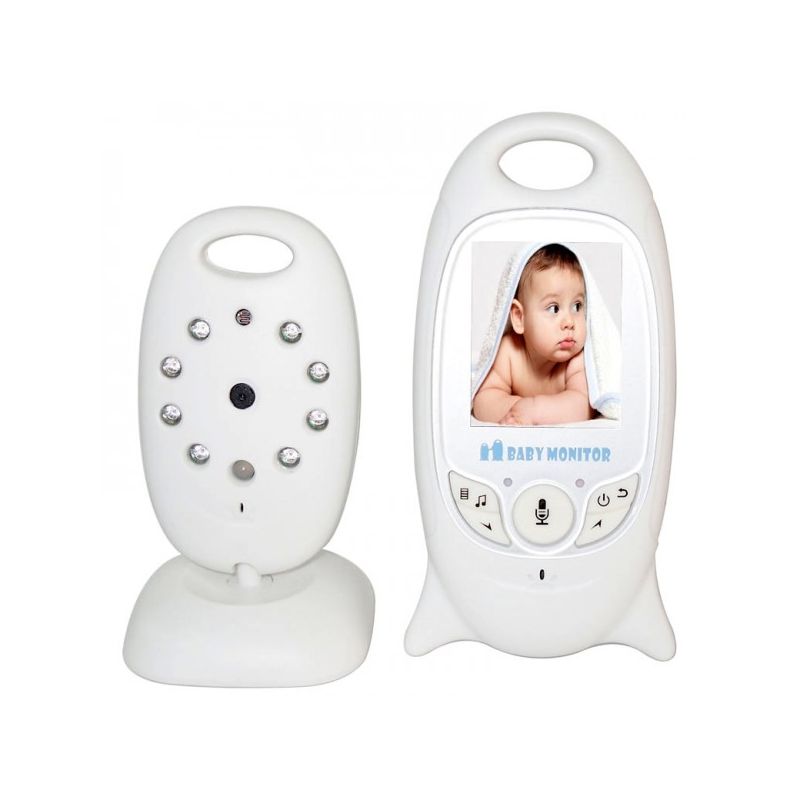 VB601 2.4G Wireless Video Monitor de bebê 2.0 polegadas Câmera de segurança de cor 2 vias Talk NightVision IR LED Monitoramento de temperatura com 8 canção de ninar