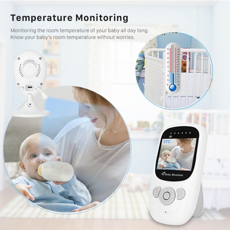 SP880 Wireless Video Color Baby Monitor com 2.4inches LCD 2 Way Audio Talk Night Vision Visão de Vigilância Câmera de Segurança Babá