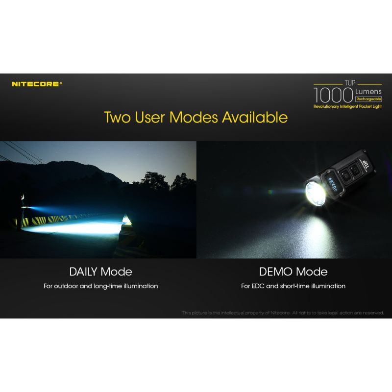 Nitecore tup xp-l hd v6 led 1000 lumens USB recarregável mini lanterna