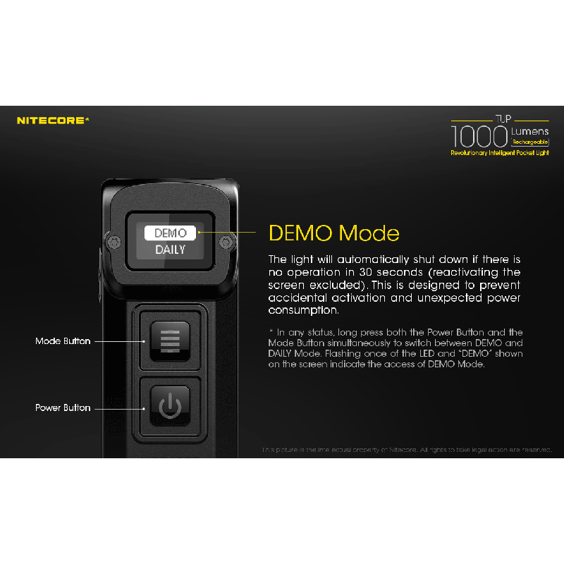 Nitecore tup xp-l hd v6 led 1000 lumens USB recarregável mini lanterna