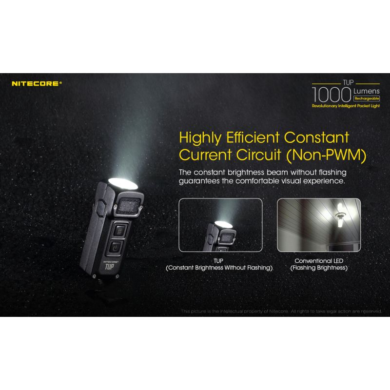 Nitecore tup xp-l hd v6 led 1000 lumens USB recarregável mini lanterna