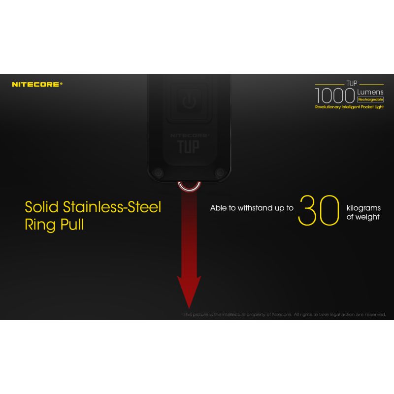 Nitecore tup xp-l hd v6 led 1000 lumens USB recarregável mini lanterna