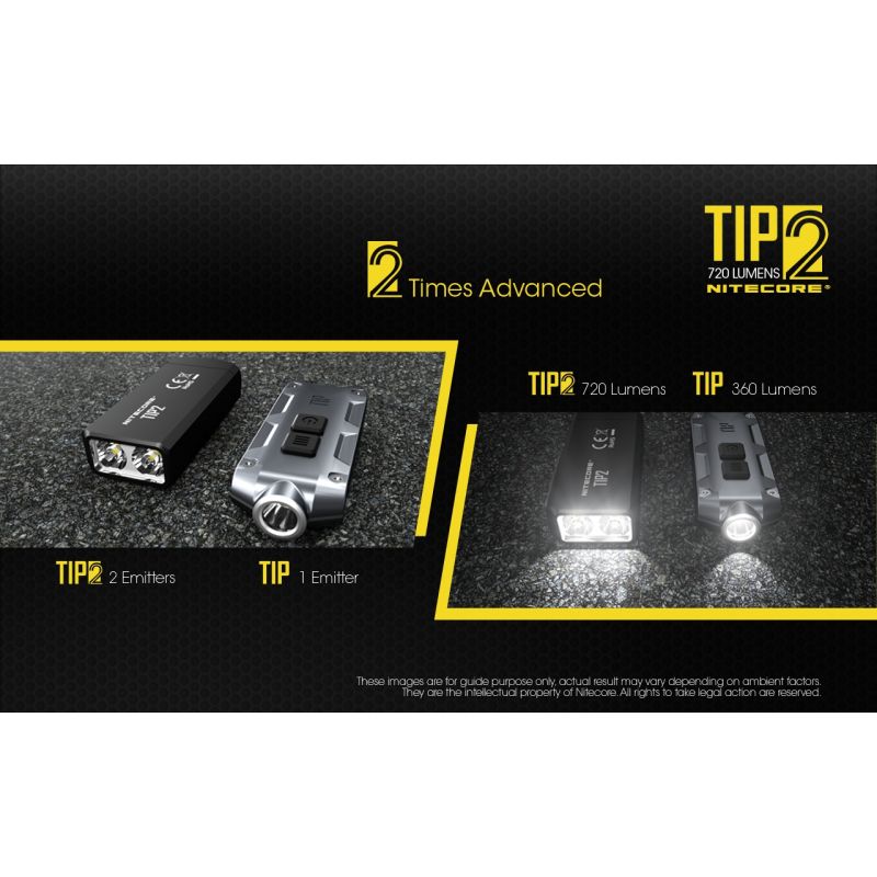 Nitecore Tip2 XP-G3 S3 LED 720 Lumens USB Recarregável Chaveiro Lanterna