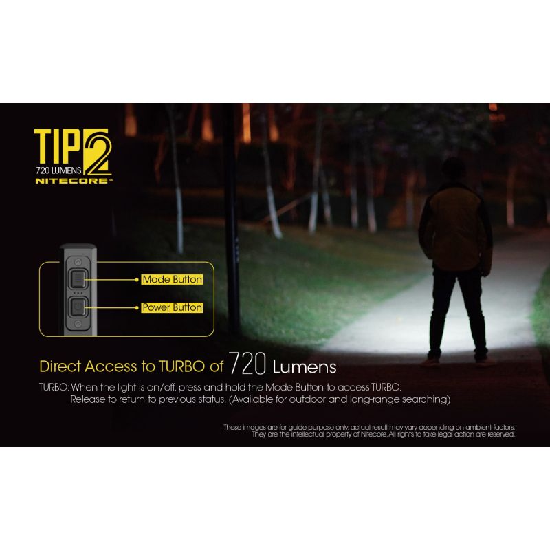Nitecore Tip2 XP-G3 S3 LED 720 Lumens USB Recarregável Chaveiro Lanterna