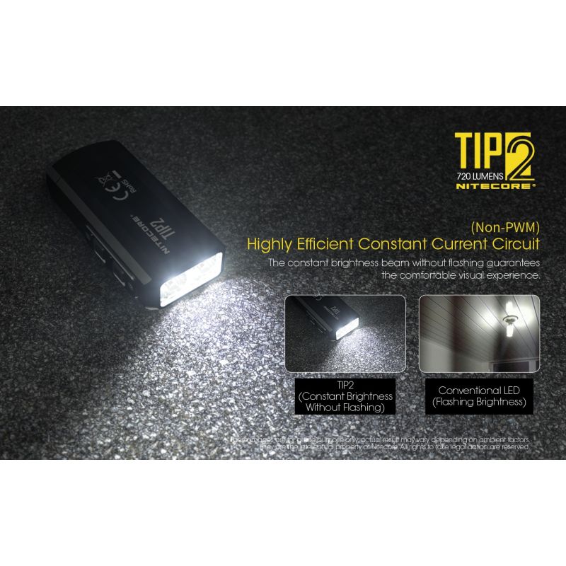Nitecore Tip2 XP-G3 S3 LED 720 Lumens USB Recarregável Chaveiro Lanterna