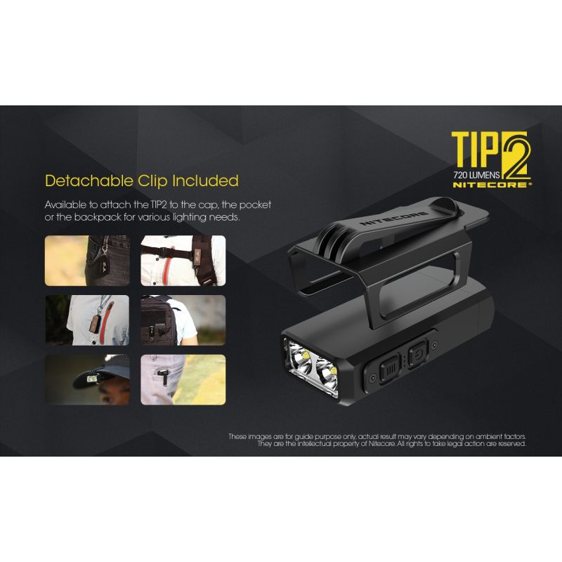 Nitecore Tip2 XP-G3 S3 LED 720 Lumens USB Recarregável Chaveiro Lanterna