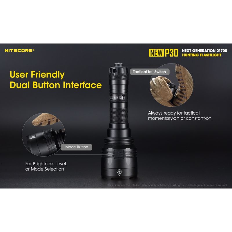 Nitecore Novo P30 XP-L Oi V3 1000 Lumens 618 M Lanterna LED