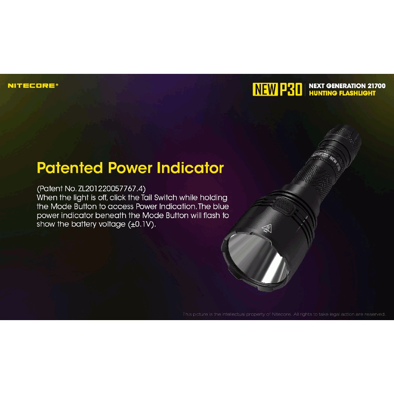 Nitecore Novo P30 XP-L Oi V3 1000 Lumens 618 M Lanterna LED