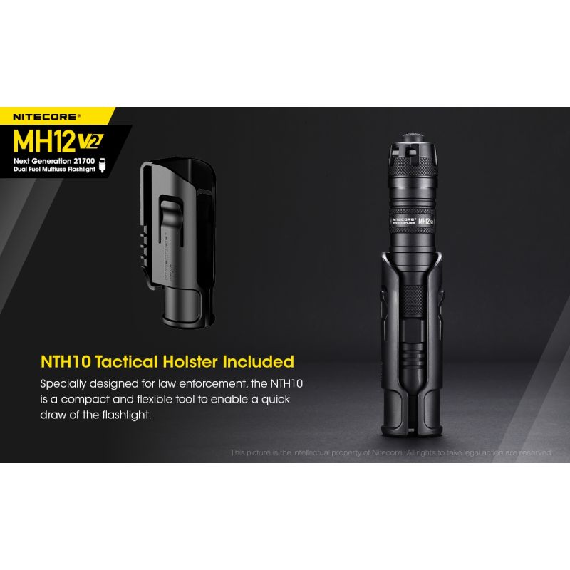 Nitecore MH12 V2 XP-L2 V6 LED 1200 Lumens 21700 Bateria Lanterna