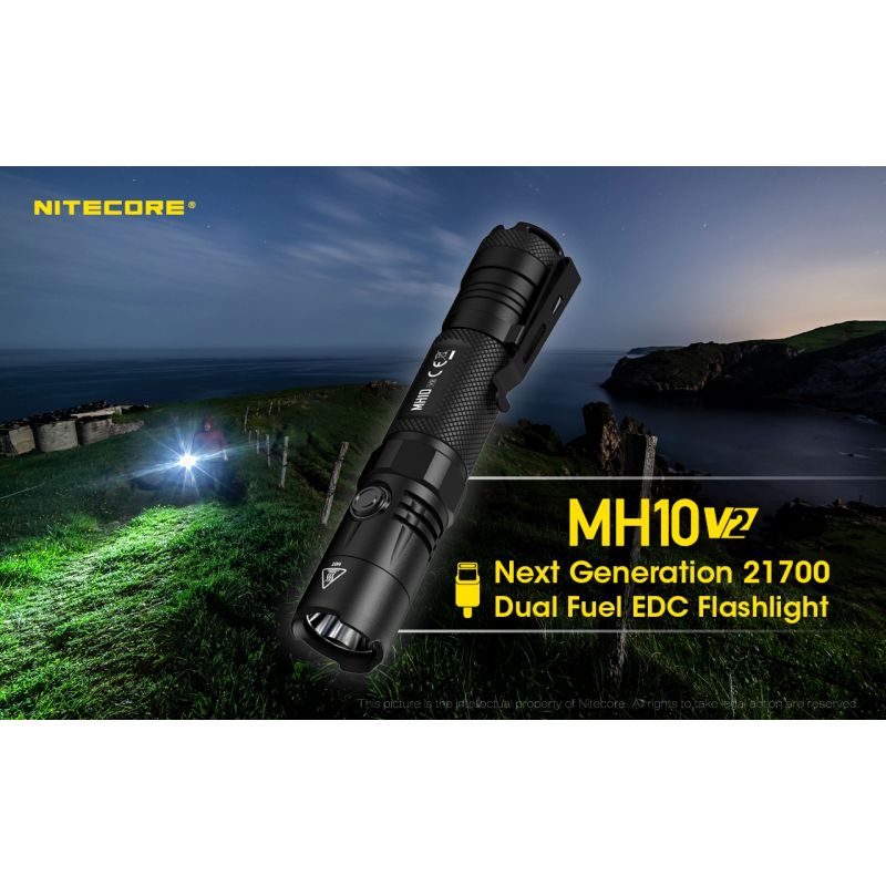 Nitecore MH10 V2 XP-L2 V6 LED 1200 Lumens USB-C Carregando 21700 Bateria Lanterna