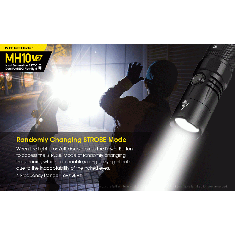 Nitecore MH10 V2 XP-L2 V6 LED 1200 Lumens USB-C Carregando 21700 Bateria Lanterna