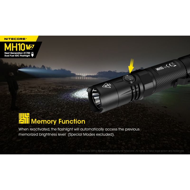 Nitecore MH10 V2 XP-L2 V6 LED 1200 Lumens USB-C Carregando 21700 Bateria Lanterna