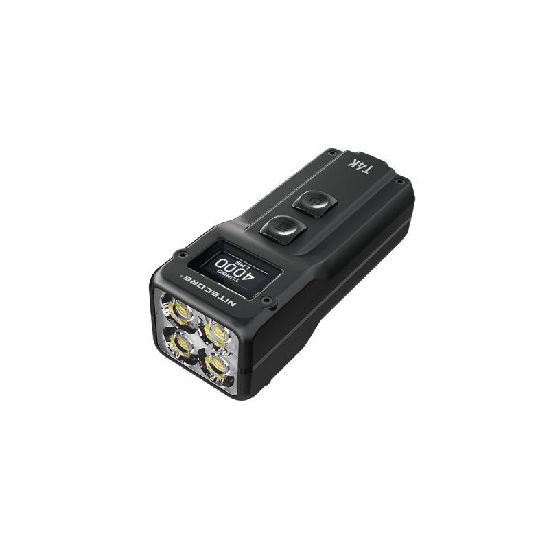 Nitecore T4K 4 x XP-L2 V6 LEDs 4000 Lumens Bateria Built-in usando USB-C Carregamento Portátil Chaveiro Lanterna