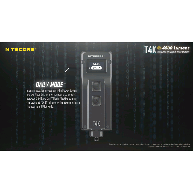 Nitecore T4K 4 x XP-L2 V6 LEDs 4000 Lumens Bateria Built-in usando USB-C Carregamento Portátil Chaveiro Lanterna