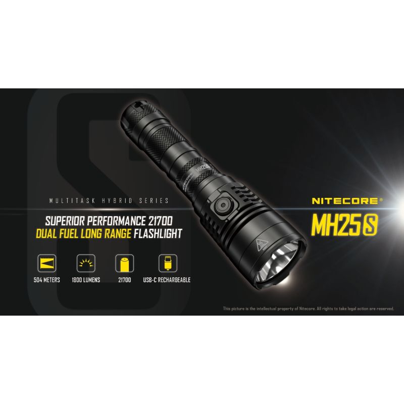 Nitecore MH25S Luminus SST-40 1800 Lumen USB-C Lanterna Recarregável