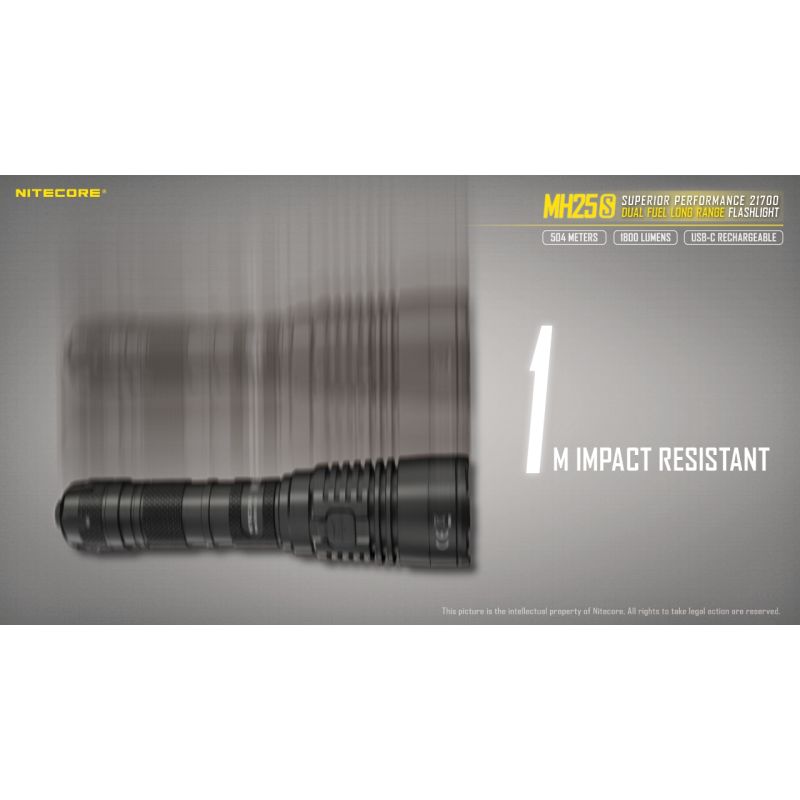Nitecore MH25S Luminus SST-40 1800 Lumen USB-C Lanterna Recarregável