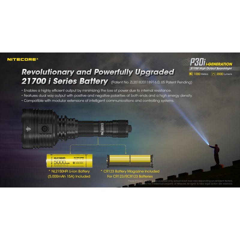 Nitecore p30i xhp35 hi led 2000 lumens 1000 metros lanterna led