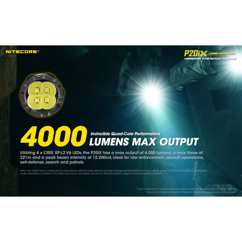Nitecore p20ix 4 x XP-L2 V6 LED 4000 lumens lanterna