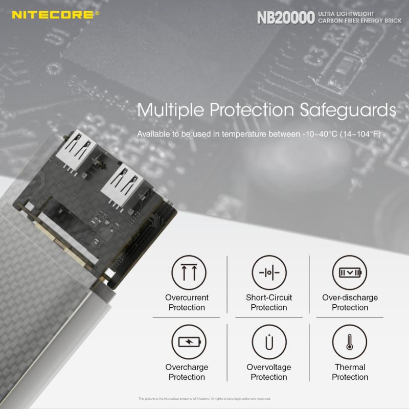 Nitecore NB20000 QC Dual Port USB / USB-C 20000mAh Power Bank