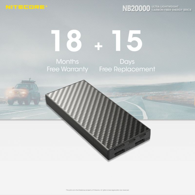Nitecore NB20000 QC Dual Port USB / USB-C 20000mAh Power Bank