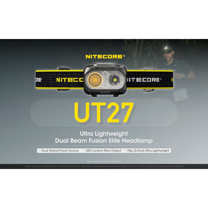 Nitecore UT27 2 x XP-G3 S3 LED 520 Lumens Farol