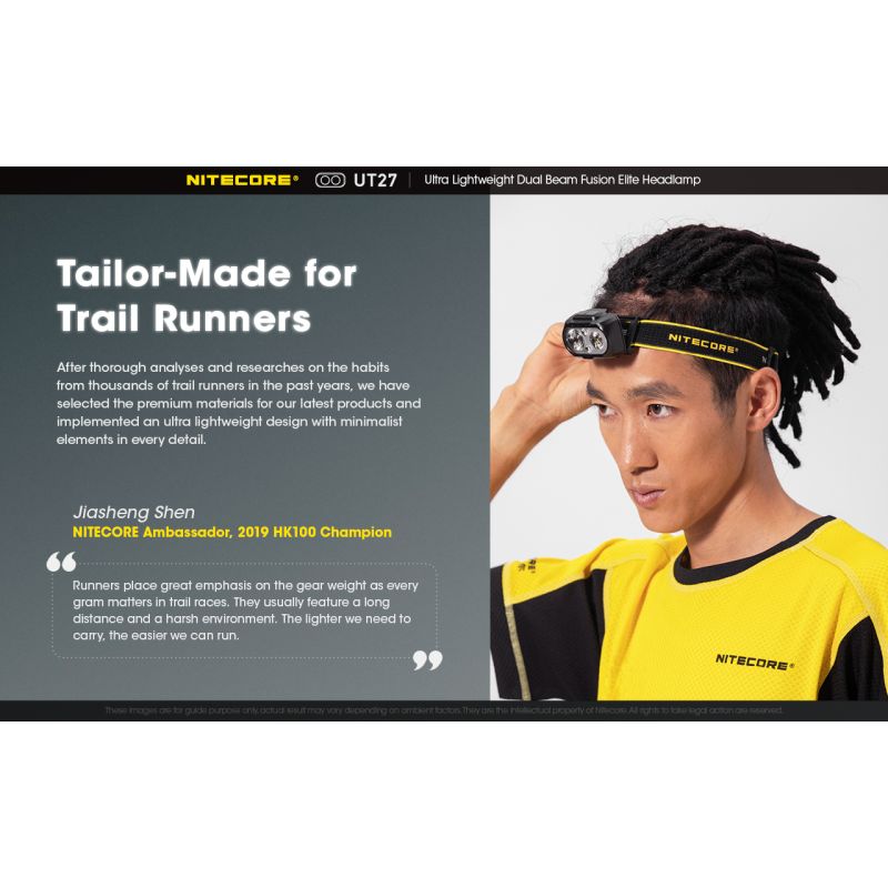 Nitecore UT27 2 x XP-G3 S3 LED 520 Lumens Farol