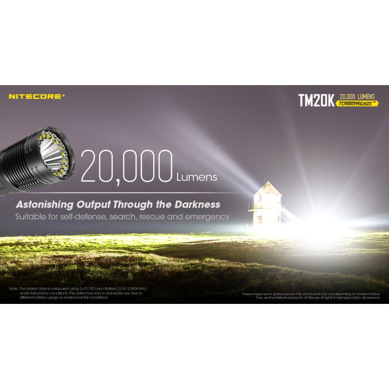 Nitecore TM20K 19 x XP-L2 LED 20000 lúmens USB-C lanterna LED recarregável