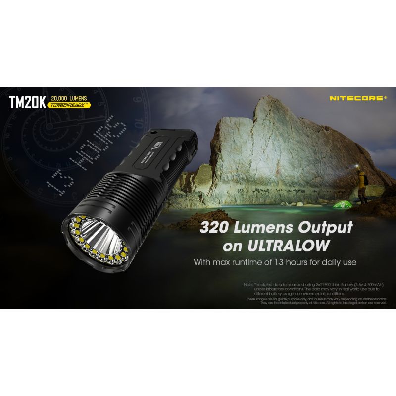 Nitecore TM20K 19 x XP-L2 LED 20000 lúmens USB-C lanterna LED recarregável